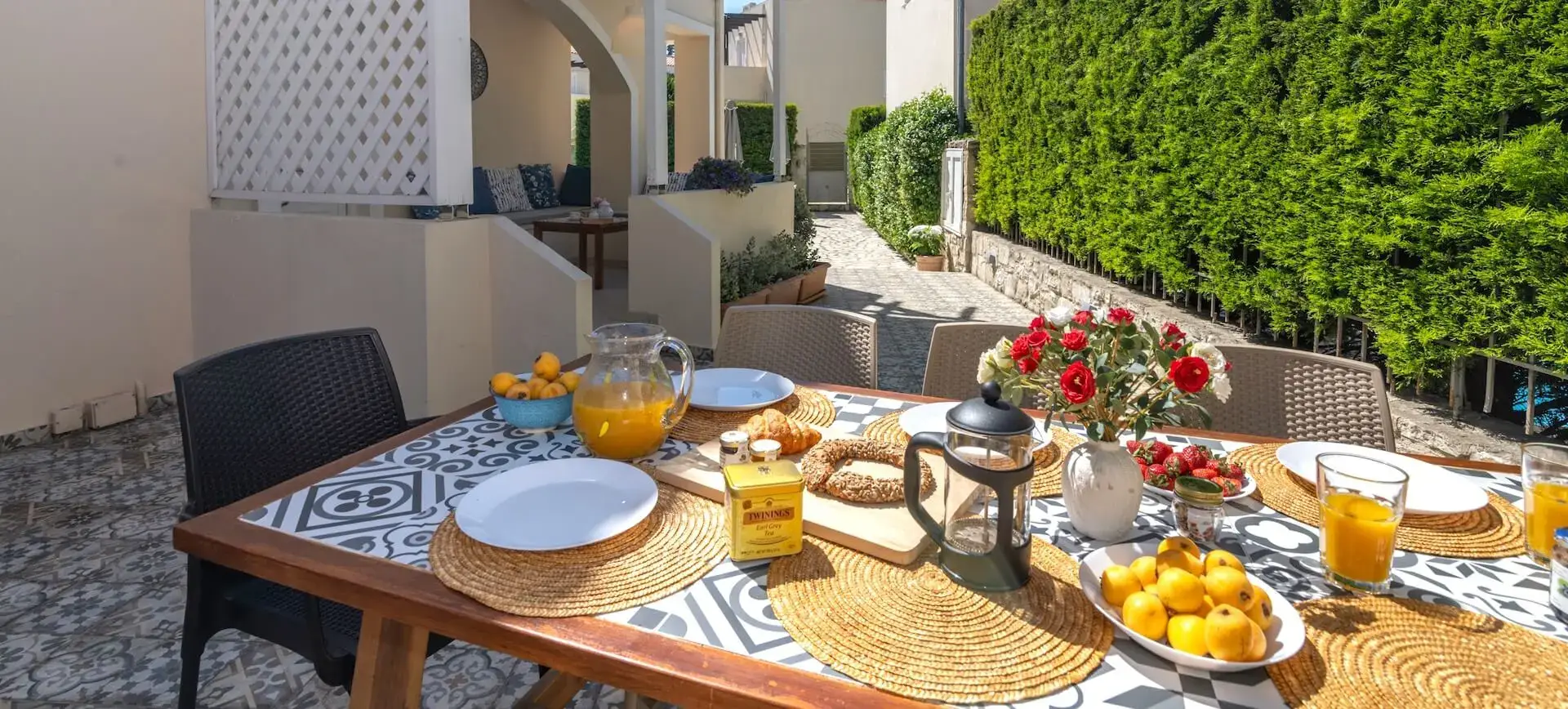 Outdoor dining area